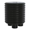 Elegant Black Ribbed Round Side Table With Durable Supporting Legs And Modern Design 3d model