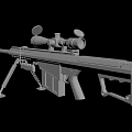 Tactical Sniper Rifle Weapon With Telescopic Scope Bipod Stand And Long Barrel Design