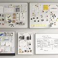 Creative Workstation Display Featuring Musical Instruments Art Supplies Sketch Notes And