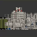 Industrial Equipment With Stainless Steel Framework Green Tank Ladder And Control Panel