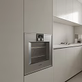 Modern Kitchen With Built in Oven And White Cabinets Sleek Countertop Appliances