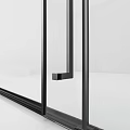 Modern White Bathroom Interior With Glass Shower Door And Sleek Countertop