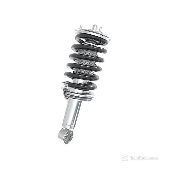 High Quality Automotive Shock Absorber With Coil Spring And Metal Components 3d model 