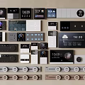 Smart Switch Panels With Digital Displays Temperature Time And Modern Controls