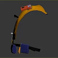 High Visibility Yellow Safety Vest with Red Device and Blue Base