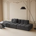 Modern Multiplayer Sofa Floor Lamp 3d model