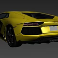 Yellow Luxury Sports Car Featuring Open Scissor Doors And Sharp Headlights Design
