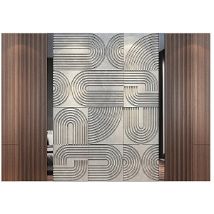 Modern wall panel 3d model