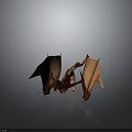 Detailed 3D Mythical Dragon Creature Model With Reddish Brown Wings And Scales