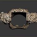 Stylish Leopard Print Dress With Puffed Sleeves Fitted Waist Belt And Side Slit Hem