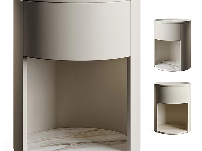 Giorgetti Bedside Cabinet Bedside Cabinet Rock Board Bedside Cabinet Round Bedside Cabinet 3d model