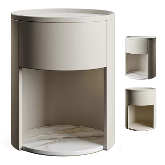 Giorgetti Bedside Cabinet Bedside Cabinet Rock Board Bedside Cabinet Round Bedside Cabinet 3d model