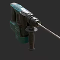 Industrial Hammer Drill By Super BRICOLO With Green Black Design And Drill Bit Handle