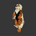 Fox Like Game and Movie Character With Large White Tail Black Spots and Orange Paws