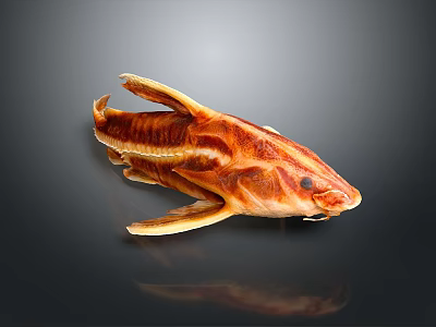 Vibrant Orange And Red Tropical Fish With Distinctive Patterns And Elegant Fins 3d model
