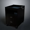 Practical Black File Cabinet With Drawers And Wheels For Office Furniture