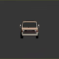 minibus minivan driverless bus school bus van box car 3d model