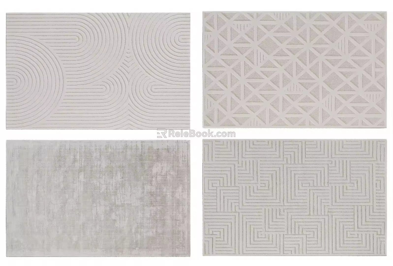 Cream wind carpet 3d model