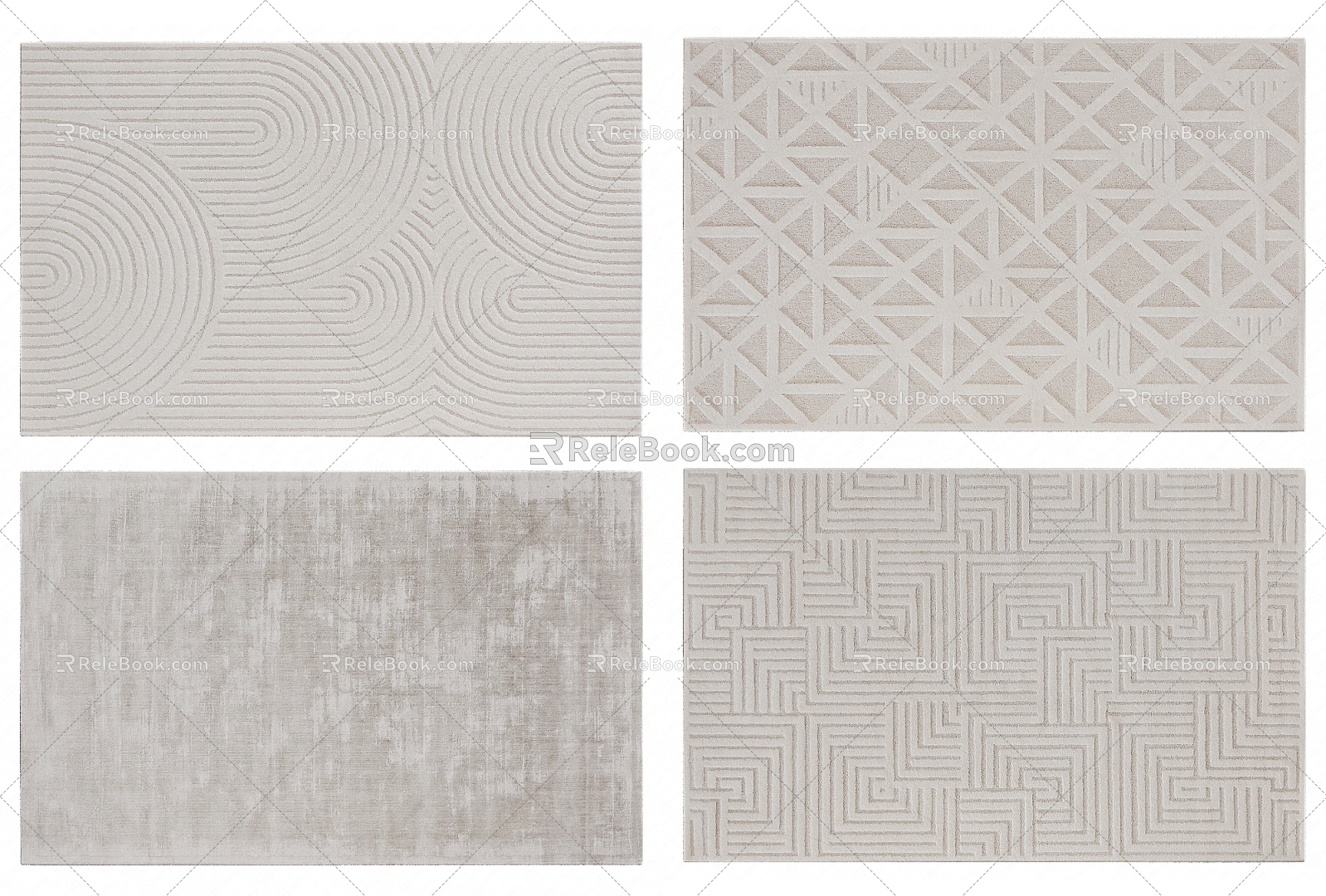 Cream wind carpet 3d model