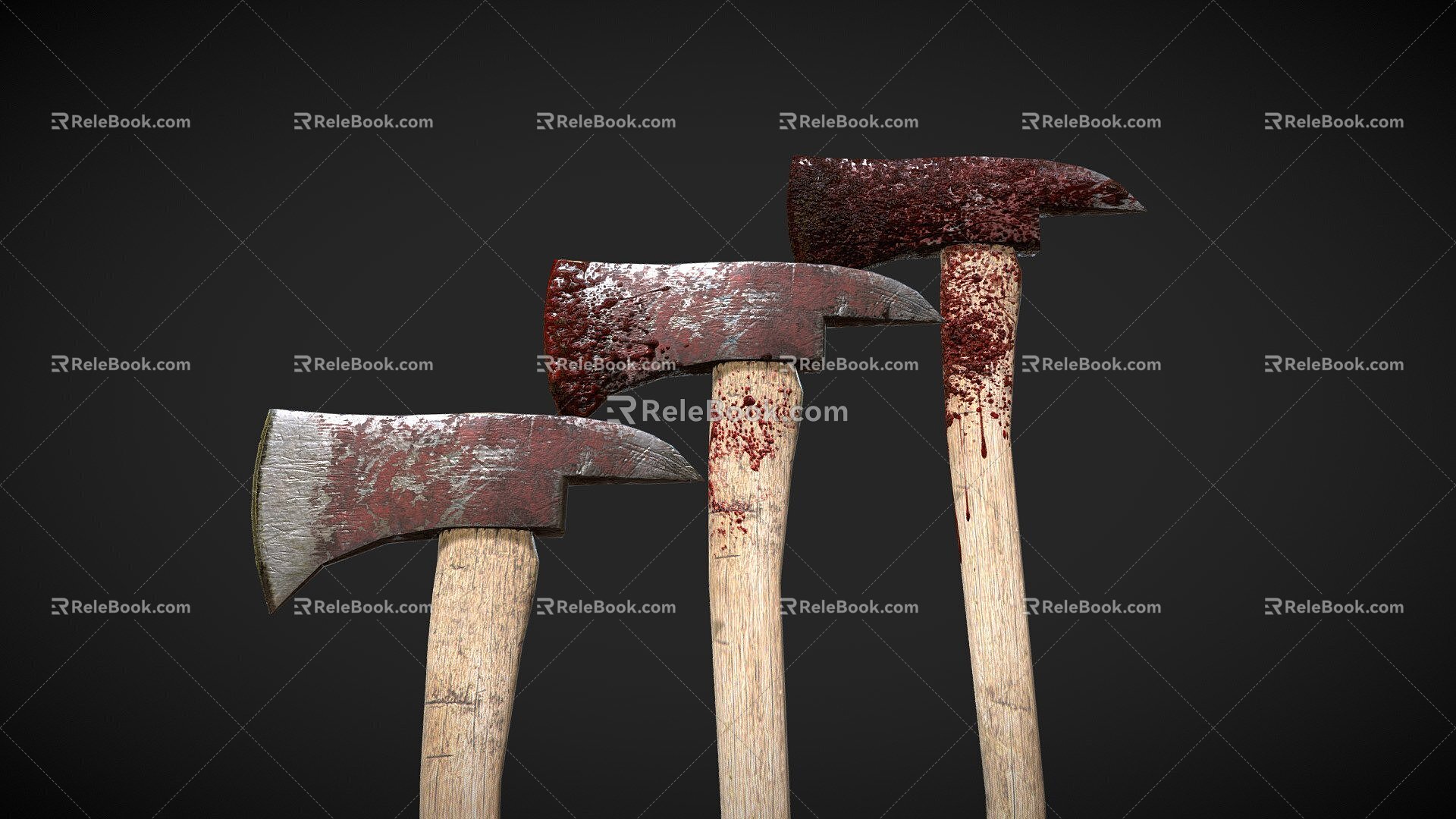 Blood Fire Axe 3d model