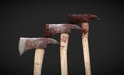 Blood Fire Axe 3d model