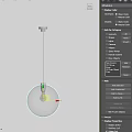 Modern Transparent Spherical Pendant Light With Diamond Pattern Illuminated Design