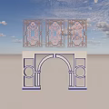 Ornate Decorative Grilles And Arched Doorway With Intricate Design Patterns