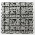 Contemporary Gray Square Tile Feature Wall With Textured Geometric Pattern Design And Uniform Arrangement 3d model