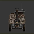 Steampunk Functional Vehicle With Rusty Body Multi Wheels And Steam Engine 3d model