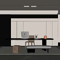 Modern study 3d model