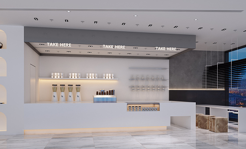 Modern Beverage Shop 3d model