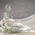 Elegant Banquet Hall for Wedding Party With White Floral Decor and Soft Lighting