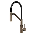Sleek Modern Kitchen Faucets With Black Handles And Brushed Gold Finish Design