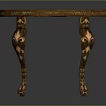 Classical Wooden Round Table with Intricate Carved Legs and Decorative Floral Patterns on Top