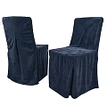 Navy Blue Velvet Upholstered Dining Chairs for Modern Home Dining Room Decor