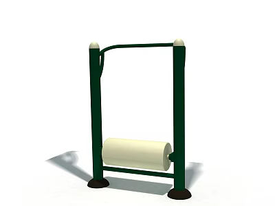 Outdoor Sports Equipment Featuring Green Frame And Roller For Abdominal Fitness Exercise 3d model