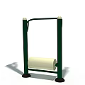 Outdoor Sports Equipment Featuring Green Frame And Roller For Abdominal Fitness Exercise