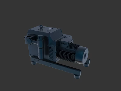 Industrial Equipment with Electric Motor Pump Unit Sturdy Base and Compact Design 3d model