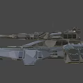 Sci-Fi Puppet Assault Anti-Gravity Tank 3d model