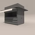 Modern Compact Convenience Store With Display Screen Scenic Image And Self Service Buttons 3d model
