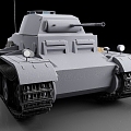 German Tank II Tank Light Tank Armored Vehicle World War II Tank Vintage Tank 3d model