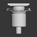 Durable Stainless Steel Floor Drain With Square Grid Cover And Cylindrical Base