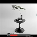 Quiet side a few sides a few corners a few metal side a few bedside table 3d model