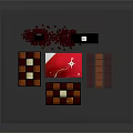 Red Chocolate Gift Box With Star Design And Assorted Chocolate Pieces On Dark Table