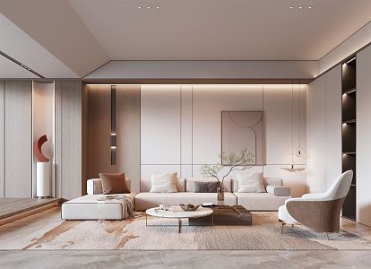 modern living room 3d model