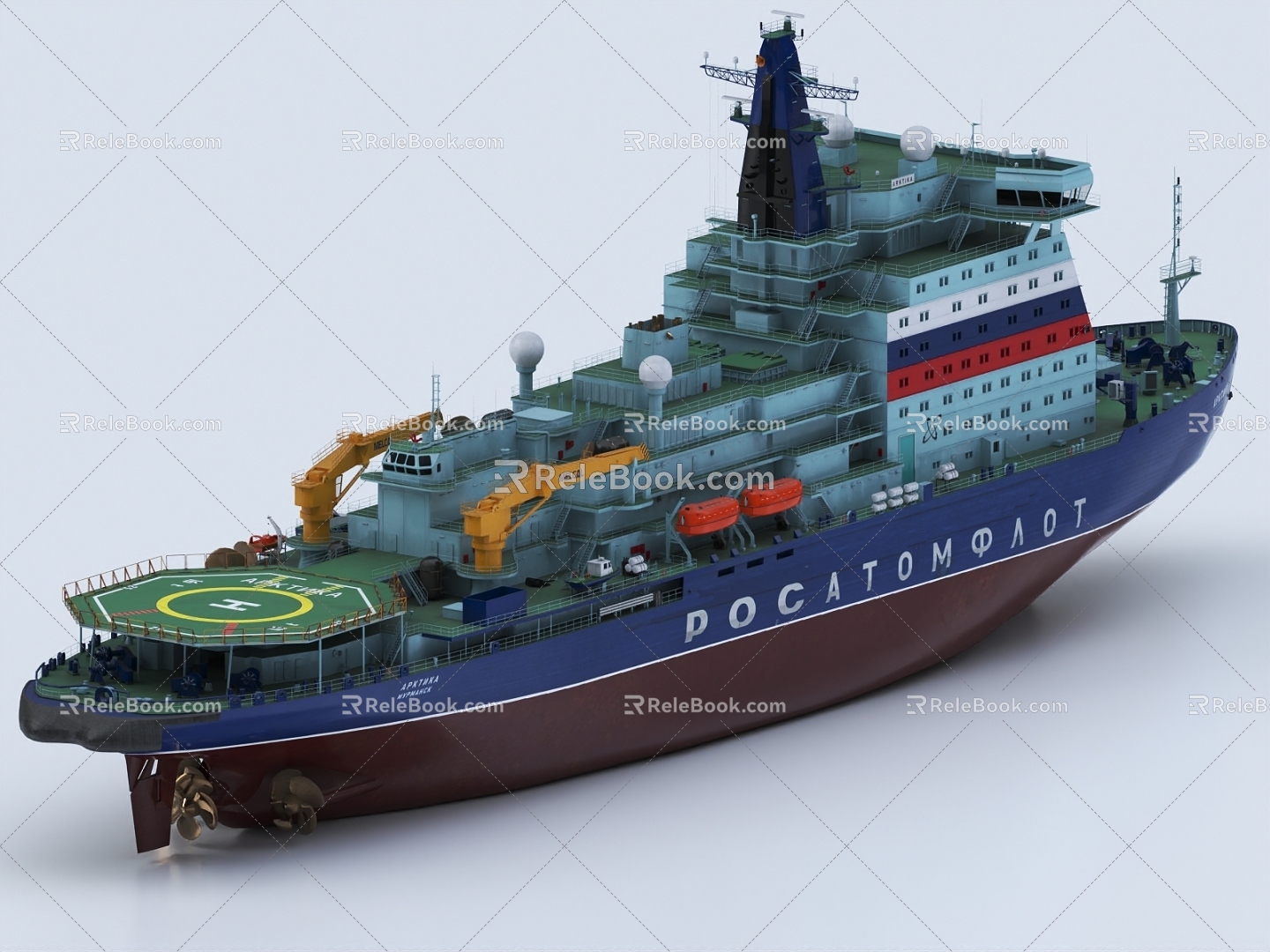 Icebreaker reconnaissance ship seaway survey ship transport ship hospital ship engineering ship fishing boat ship ship tanker 3d model