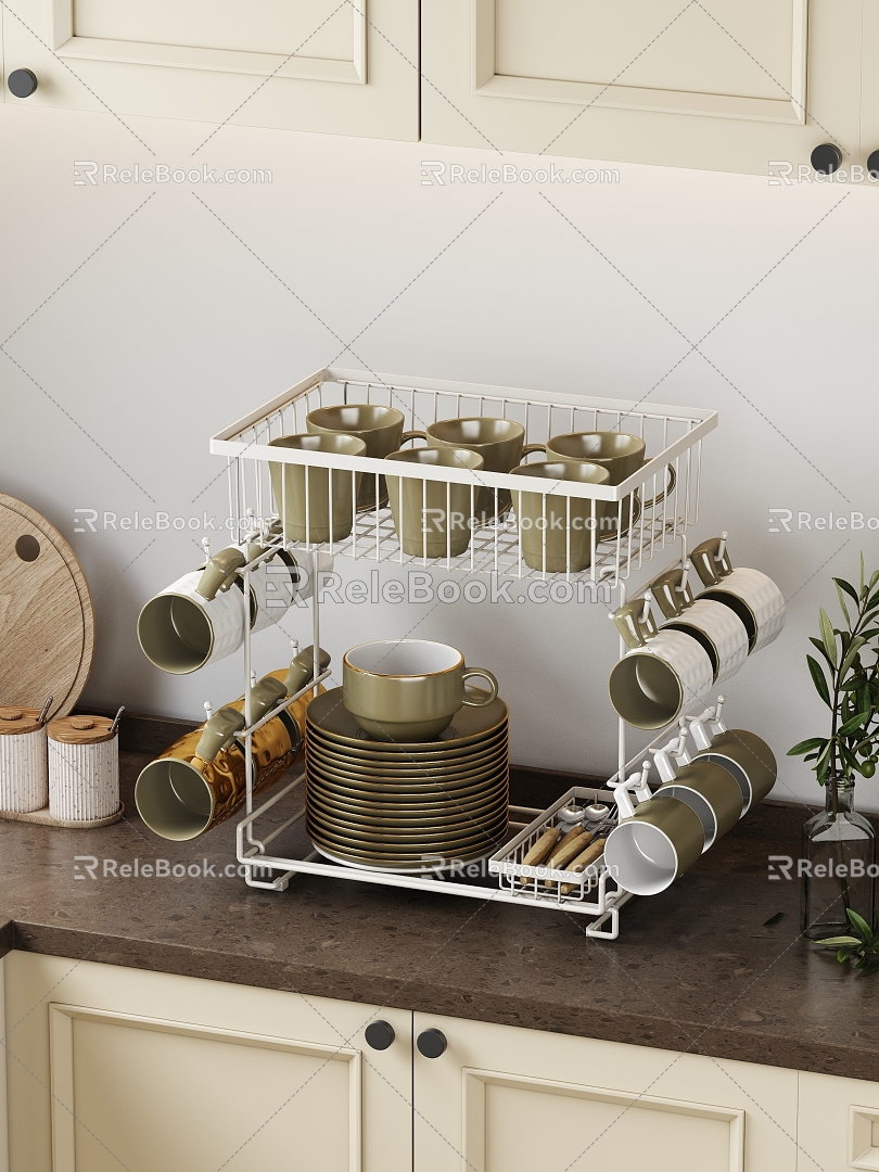 Water Cup Rack 3d model