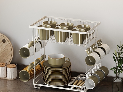 Water Cup Rack 3d model