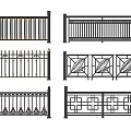 Various Decorative Metal Fence Designs with Ornate Patterns and Styles