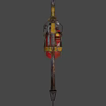 Industrial Metal Tool With Yellow Red Parts And Roller Wheel Structure